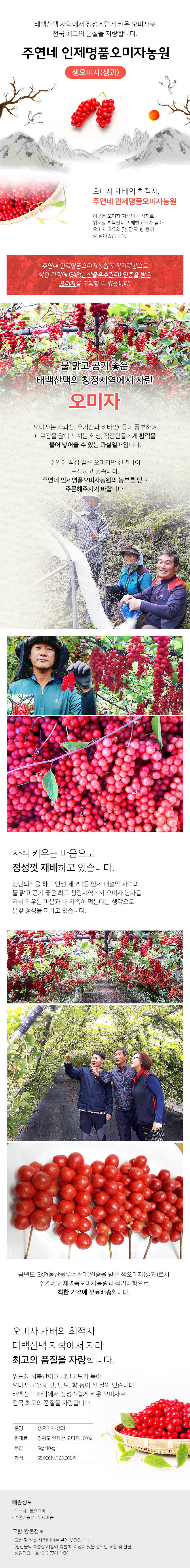 주연네 오미자 농원 오미자 오미자청 생오미자 건오미자 수제오미자청 냉동오미자 오미자당절임 냉동오미자당절임 전통기법 발효 저온숙성 직접재배 품질좋은 높은 당도 새콤달콤 GAP 인증