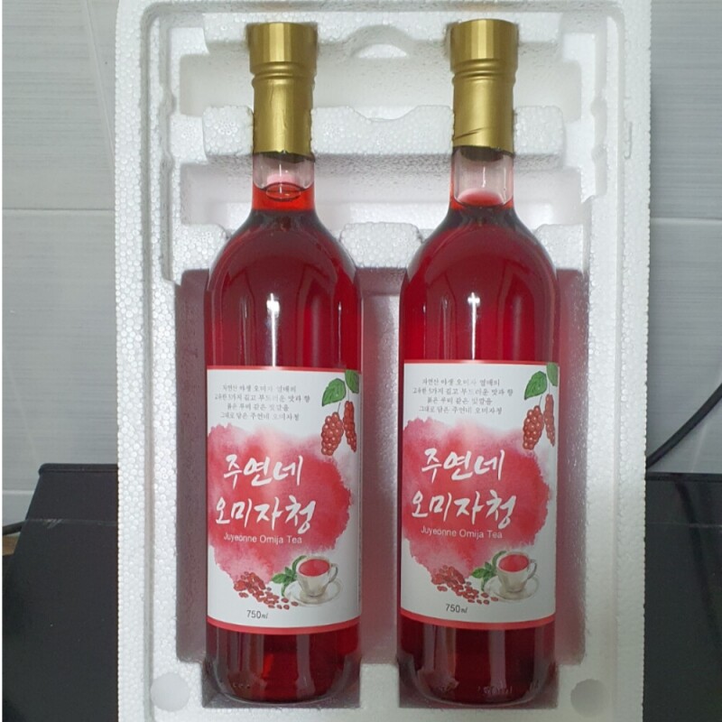 농업회사법인 향로봉오미자주식회사,(강원ON) 수제 오미자청 750mL(2병) 원액 엑기스l[주연네 오미자]