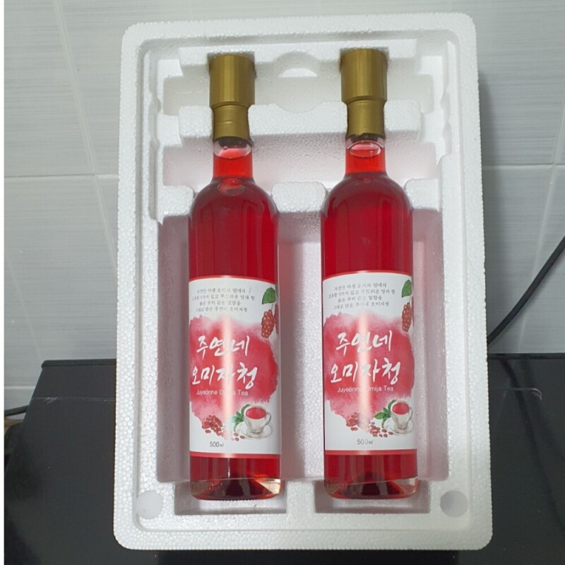 농업회사법인 향로봉오미자주식회사,(강원ON) 수제 오미자청 500mL(2병) 원액 엑기스l[주연네 오미자]