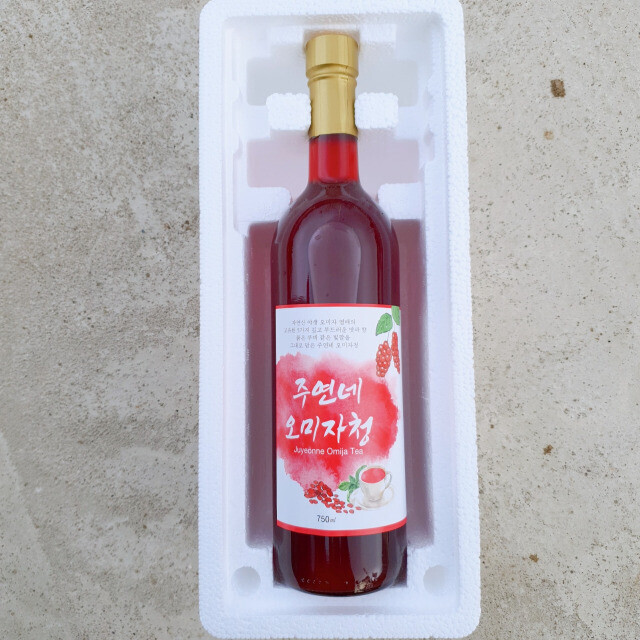농업회사법인 향로봉오미자주식회사,수제 오미자청 750mL(1병) 원액 엑기스l[주연네 오미자]