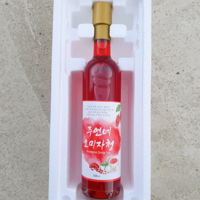 농업회사법인 향로봉오미자주식회사,수제 오미자청 500mL(1병) 원액 엑기스l[주연네 오미자]